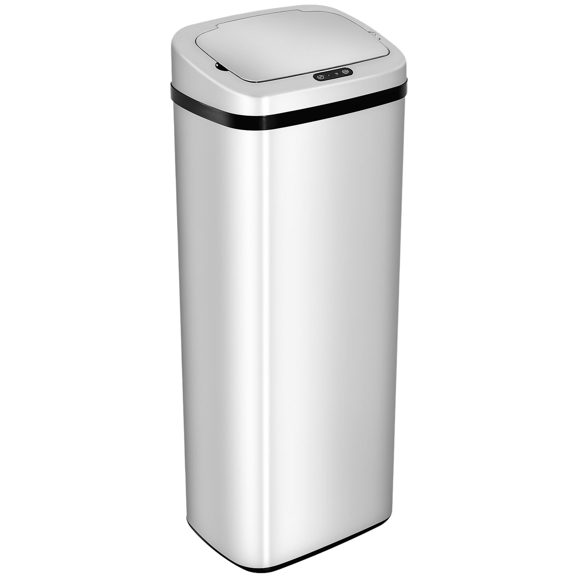 MÜLLEIMER DE-17630 automatisch mit Bewegungssensor, 50 L Edelstahl - Silberfarben, Metall (25/84/33cm) - ComfortXL