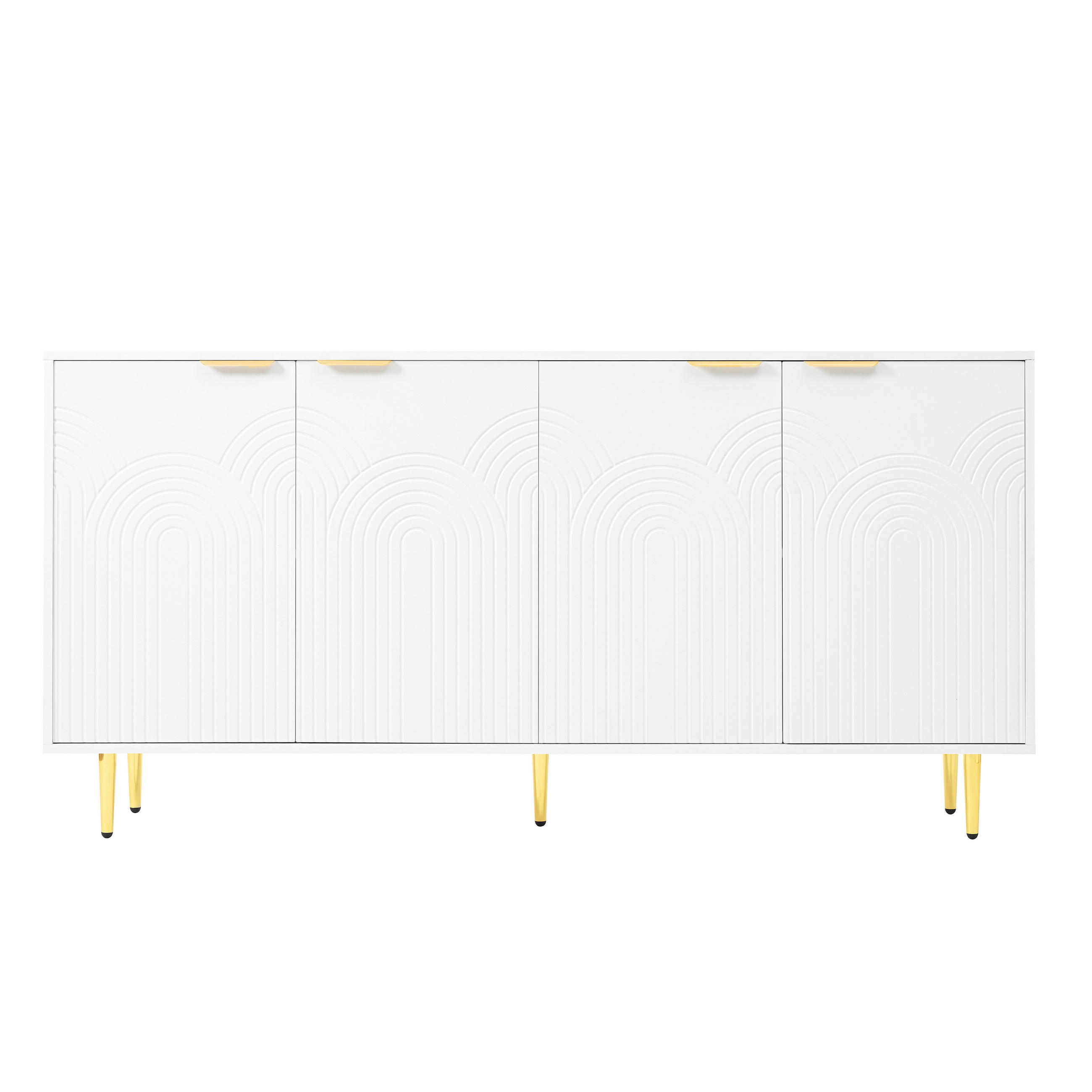SIDEBOARD Weiß 160/40/80 cm - Weiß, Holzwerkstoff (160/80/40cm) - PANGIVO
