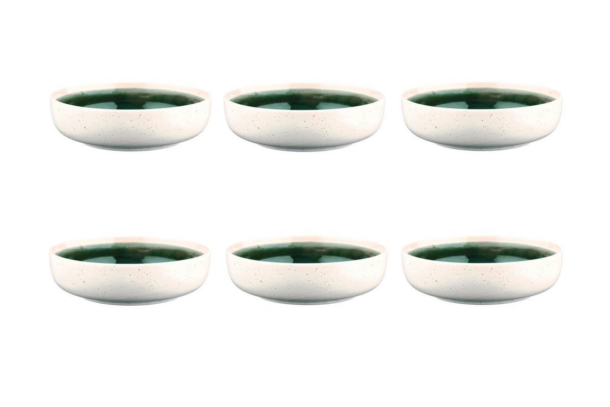 SCHALEN Oxygen Ø17,5cm - 6er-Set - Graugrün - Grün, Keramik (17.5cm) - Björn