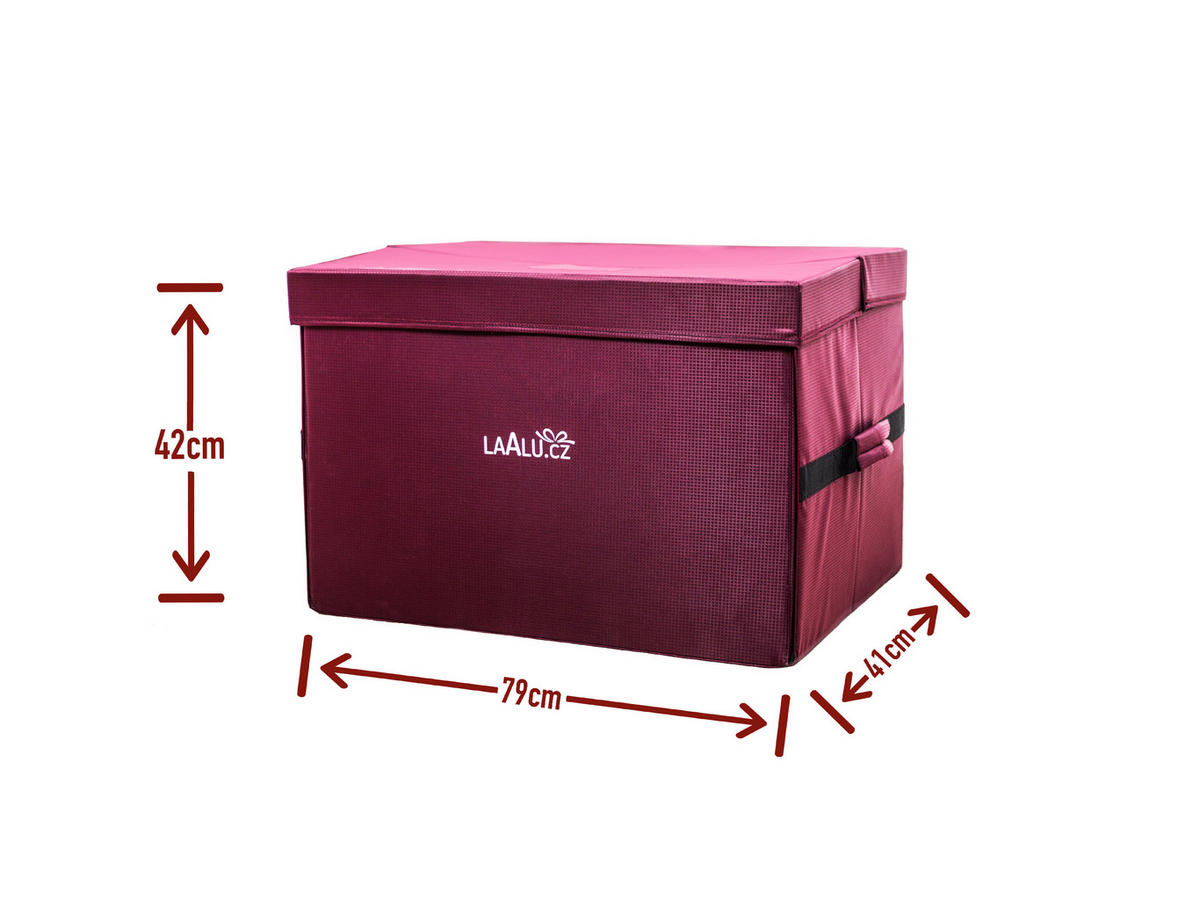 LAALU AUFBEWAHRUNGSBOX für Weihnachtsschmuck und Dekorationen Luxus 96-tlg - Rot, Textil/Metall (0.01/1/0.01cm) - LAALU