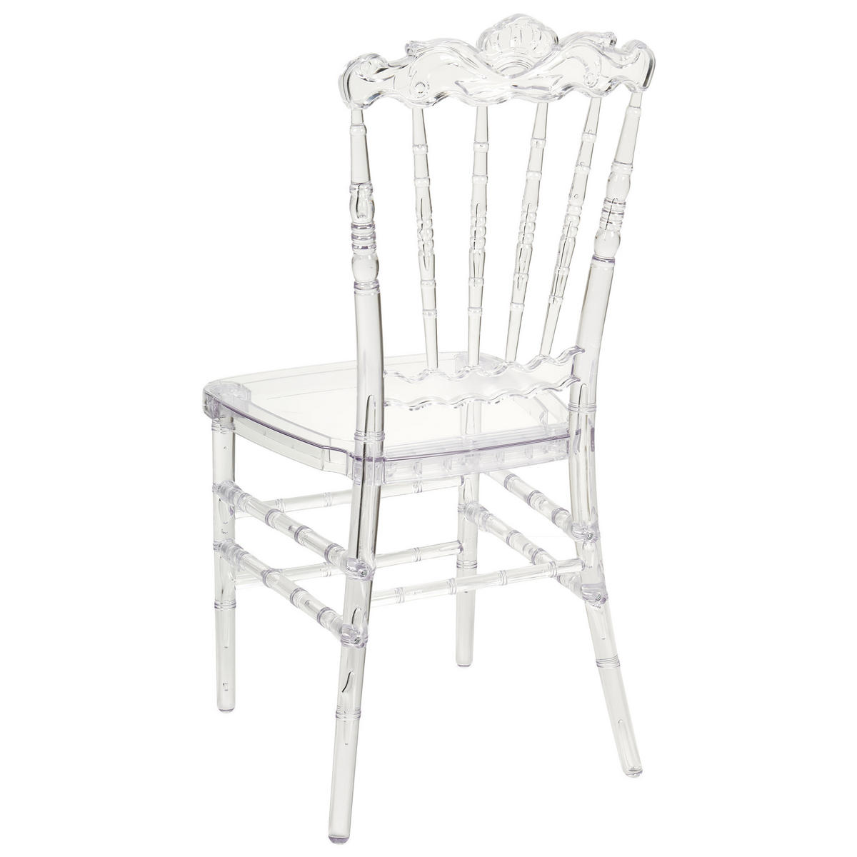 BANKETTSTUHL 2er-Set Transparent Mendon - Transparent, Kunststoff (41/95/41cm) - Beliani