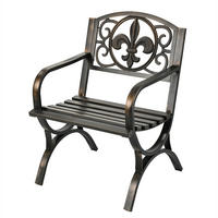 GARTENSTUHL - Schwarz, Metall (60/85.5/56cm) - Relaxdays