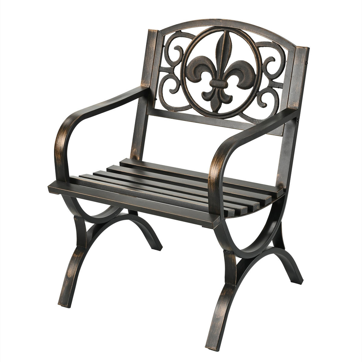 GARTENSTUHL - Schwarz, Metall (60/85.5/56cm) - Relaxdays