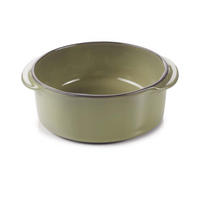 KASSEROLLE OHNE DECKEL CARACTERE 25 cl Kardamom - Dunkelgrün, Keramik (14/12/5cm) - Revol Porcelaine France
