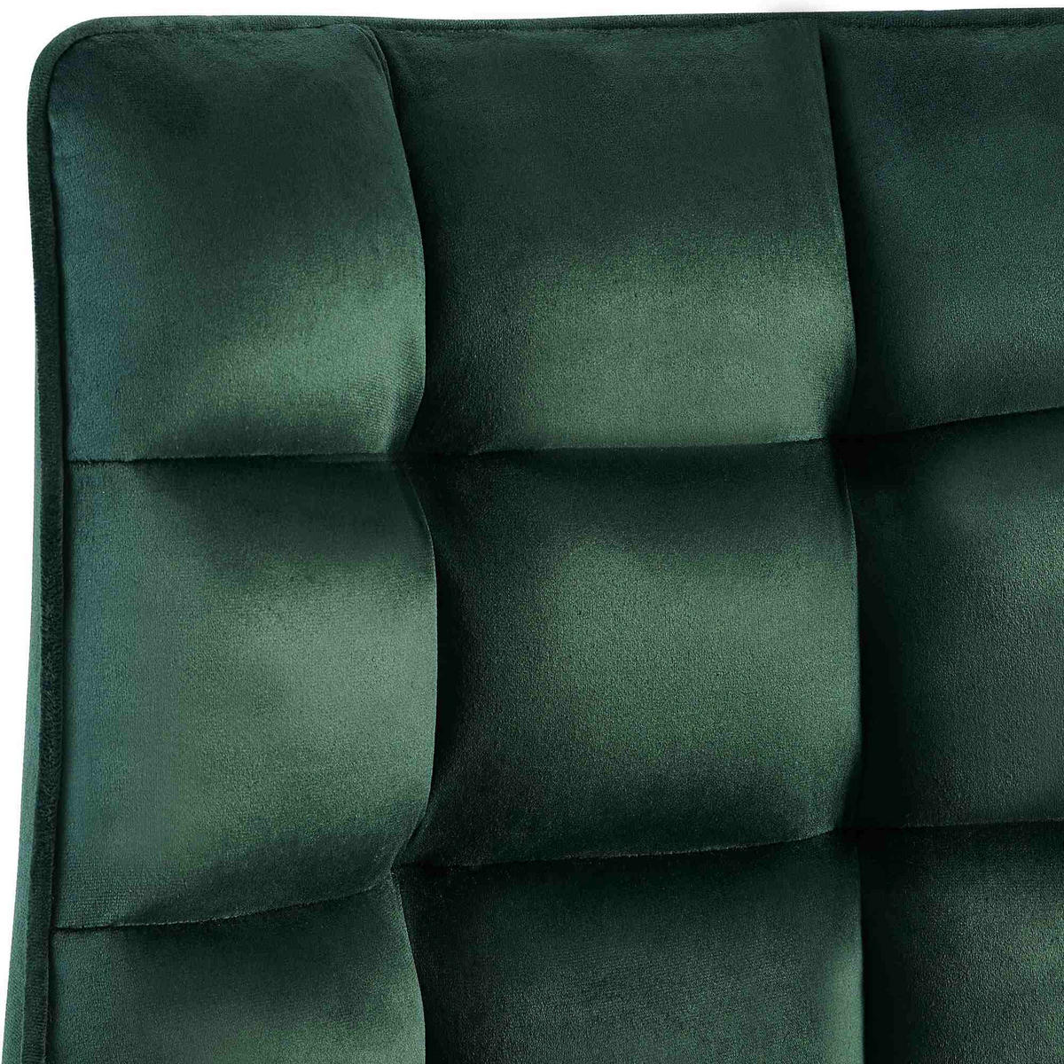 STUHL Samt grün - Schwarz/Grün, Textil/Metall (58/84/57cm) - CLP