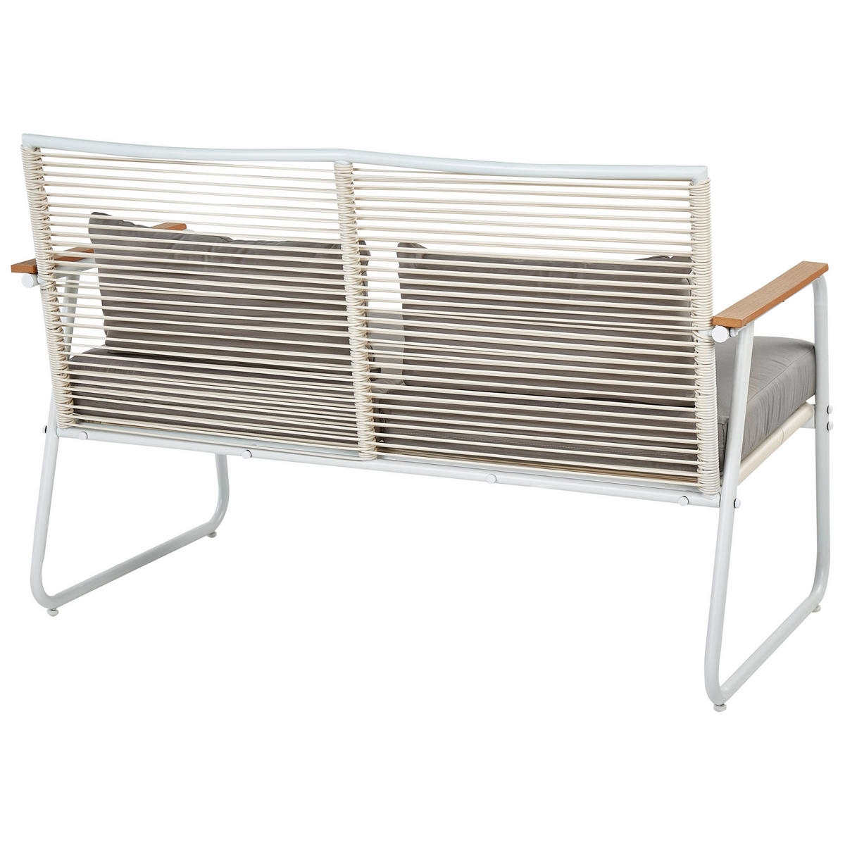 LOUNGE SET 4-Sitzer Metal weiß Pomonte - Weiß/Grau, Metall - Beliani