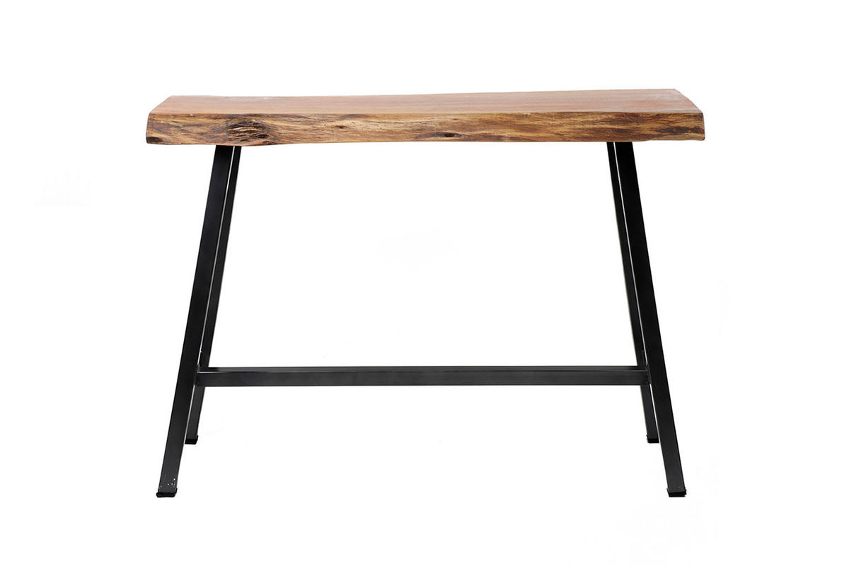 BARTISCH DARAT Holz Akazie - Schwarz/Braun, Holz/Metall (46/93/125cm) - KAWOLA