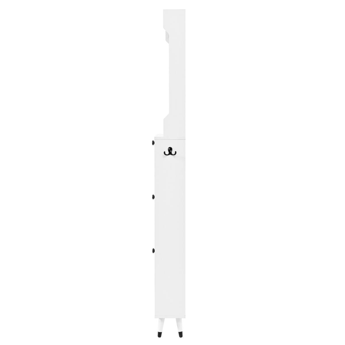 GARDEROBE mit Schuhschrank, Haken und Stauraum für den Eingangsbereich - Weiß, Holzwerkstoff (17/180/66cm) - Korfee