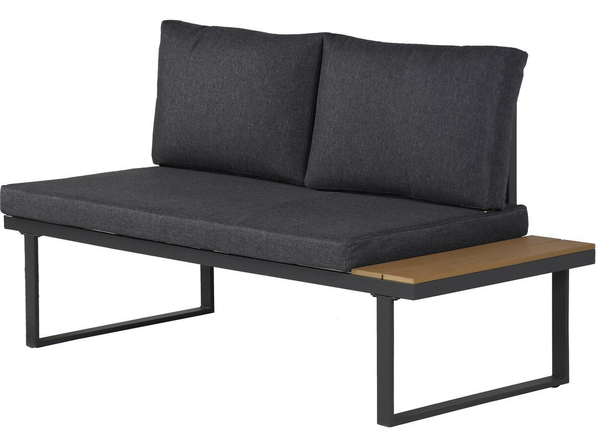 LOUNGEGARNITUR Liora 4-Sitzer Grau - Grau, Metall - Habitat Garten
