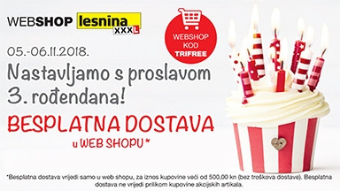 besplatna dostava Lesnina web shop 3. rođendan