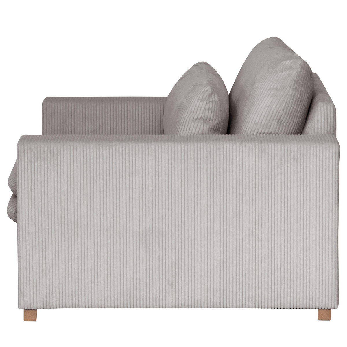 SESSEL - Eichefarben/Hellgrau, Eichenholz/Textil (110/82/104cm) - home24