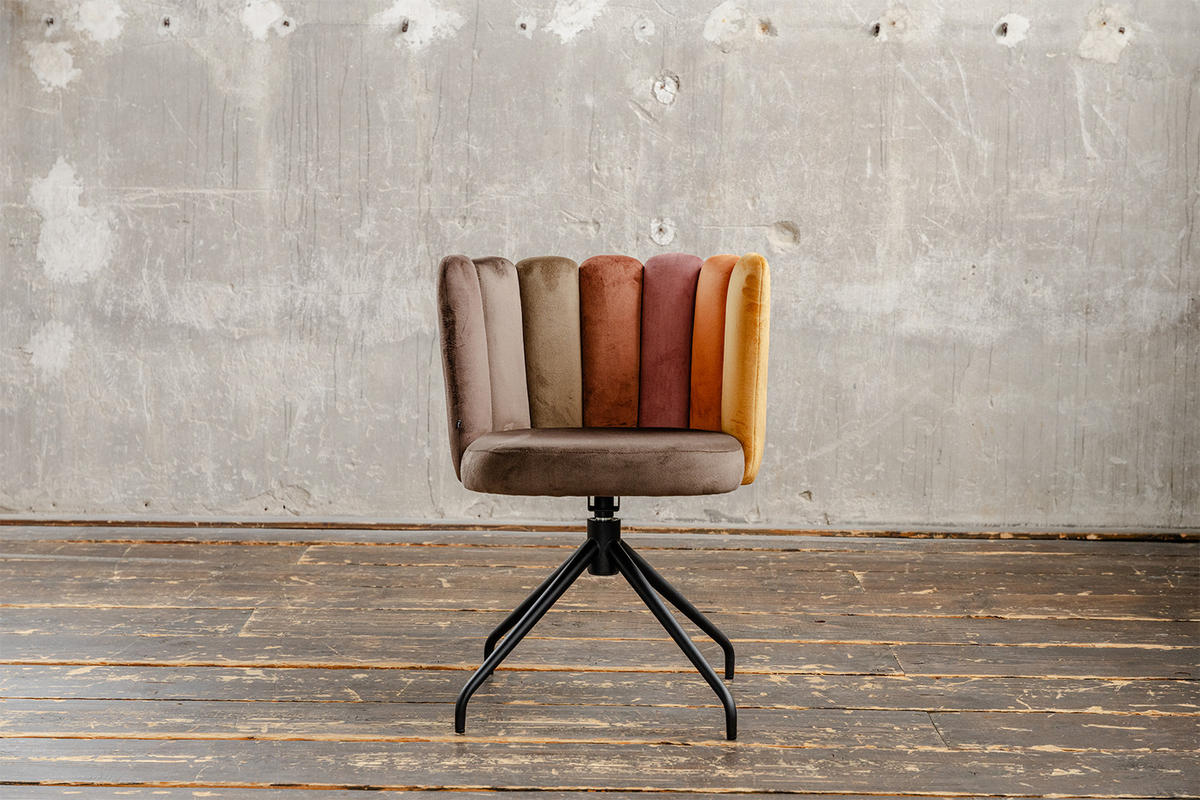 ESSZIMMERSTUHL JADA Braun Velvet Drehbar (360°) - Dunkelbraun/Braun, Kunststoff/Textil (58/79/55cm) - KAWOLA
