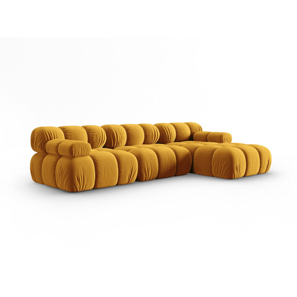 Thumbnail - Micadoni Modulares-Ecksofa, Gelb, Textil, 4-Sitzer, L-Form, 285x122 cm, Hergestellt in Europa, Oeko-Tex®, Wohnzimmer, So...