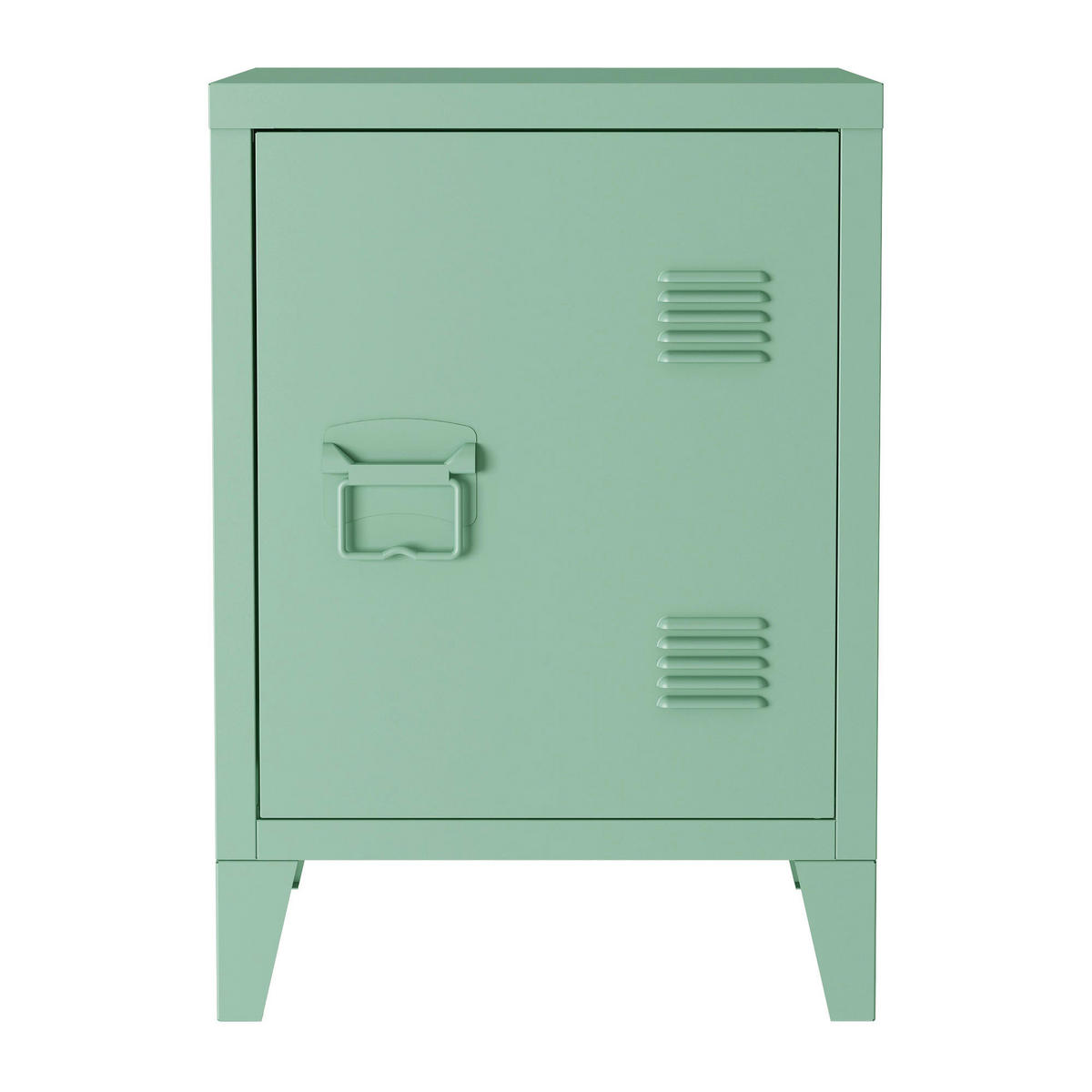 NOČNÍ SKŘÍŇKA Inari - pastelově zelená, kov (40/57/30cm) - [en.casa]