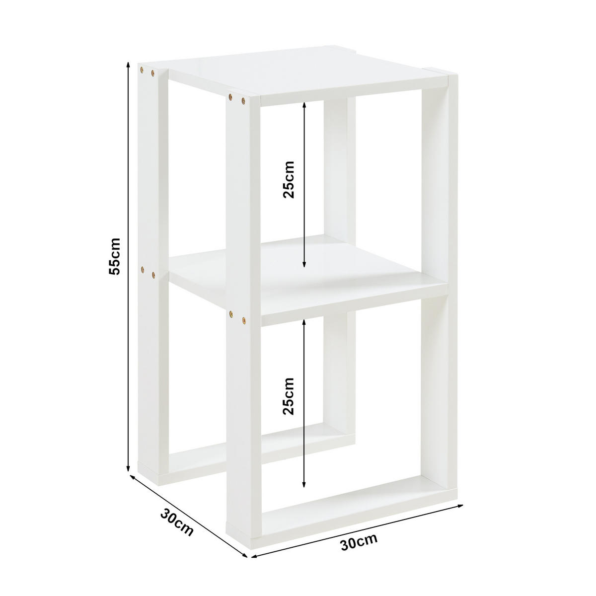 BEISTELLTISCH Thyholm - Weiß, Holzwerkstoff (30/30/55cm) - [en.casa]
