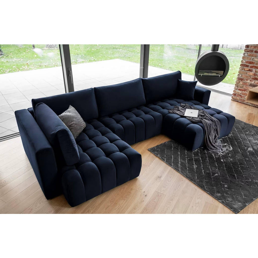 Thumbnail - Eltap Wohnlandschaft, Dunkelblau, Textil, 4-Sitzer, U-Form, 170x92x340 cm, Wohnzimmer, Sofas & Couches, Wohnlandschaften...