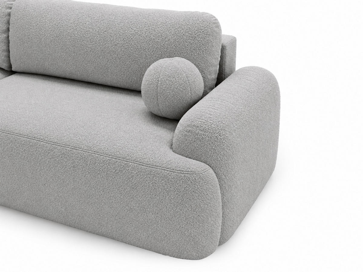 ECKSOFA Aurio Grau Links - Grau, Holz/Textil (177/261cm) - Graingold