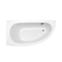 BADEWANNE Eckwanne MILENA 150/70 Links mit Styro Ablauf Füße - Weiß, Kunststoff (70/53.5/150cm) - bad land