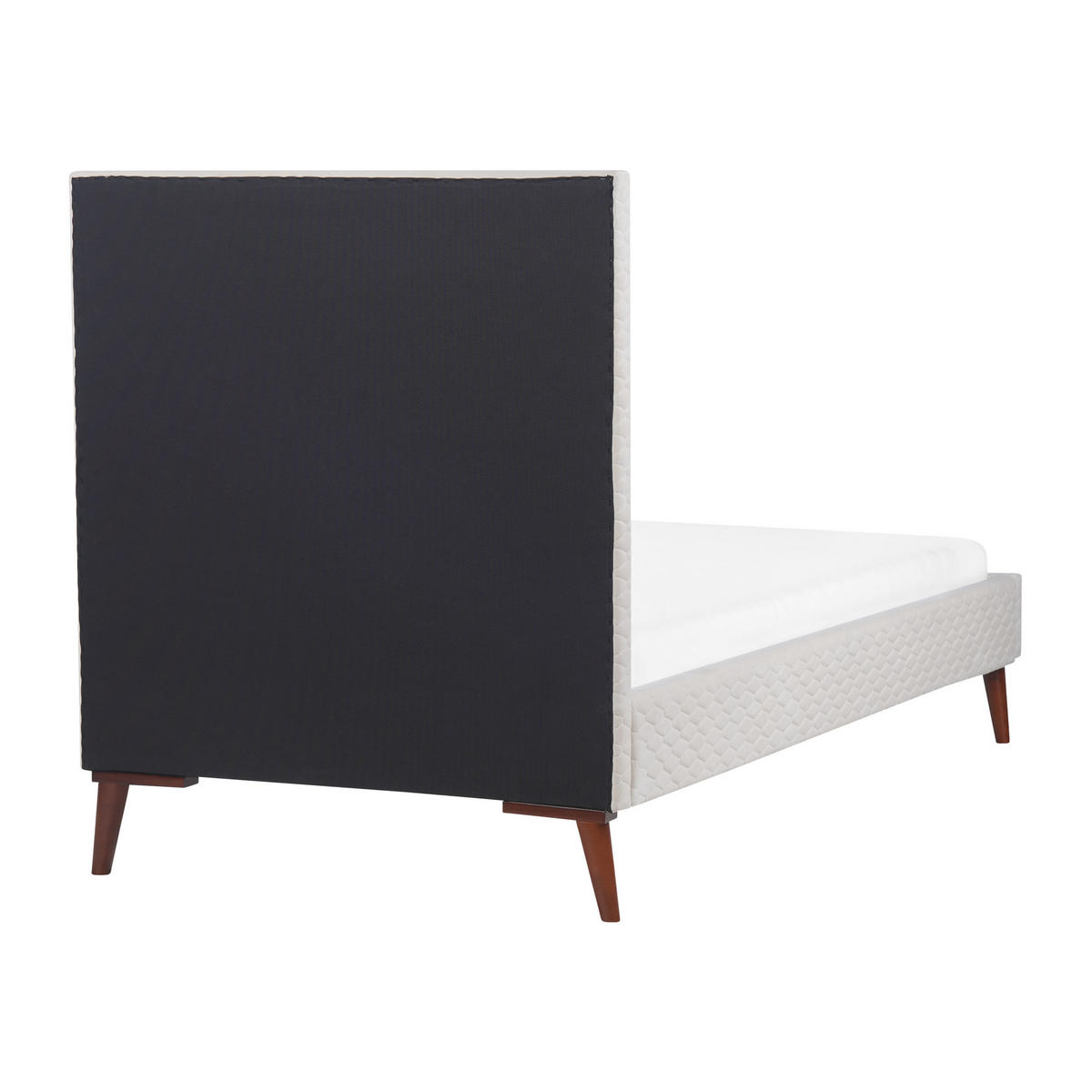 POLSTERBETT mit Lattenrost 90x200 cm Weiß Bayonne - Creme, Textil (90/200cm) - Beliani