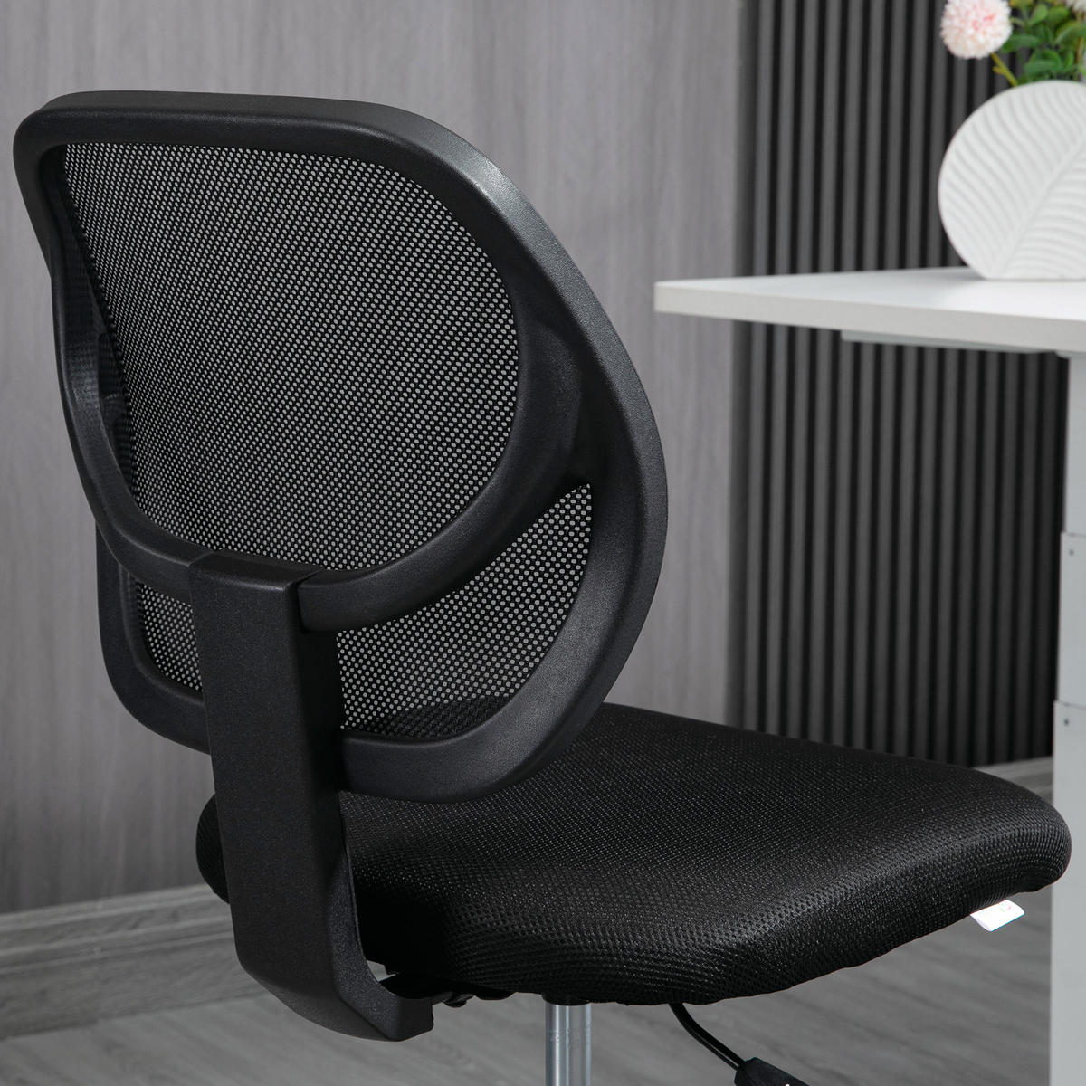 KANCELÁŘSKÁ ŽIDLE, ergonomická, černá - černá, textil (61/113/59cm) - Vinsetto
