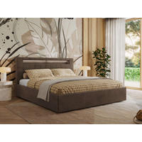POLSTERBETT GOLD 5 CLASSIC 140/200 - Braun Velvet - Multipocket-Matratze - Braun, Textil (140/200cm) - MKS