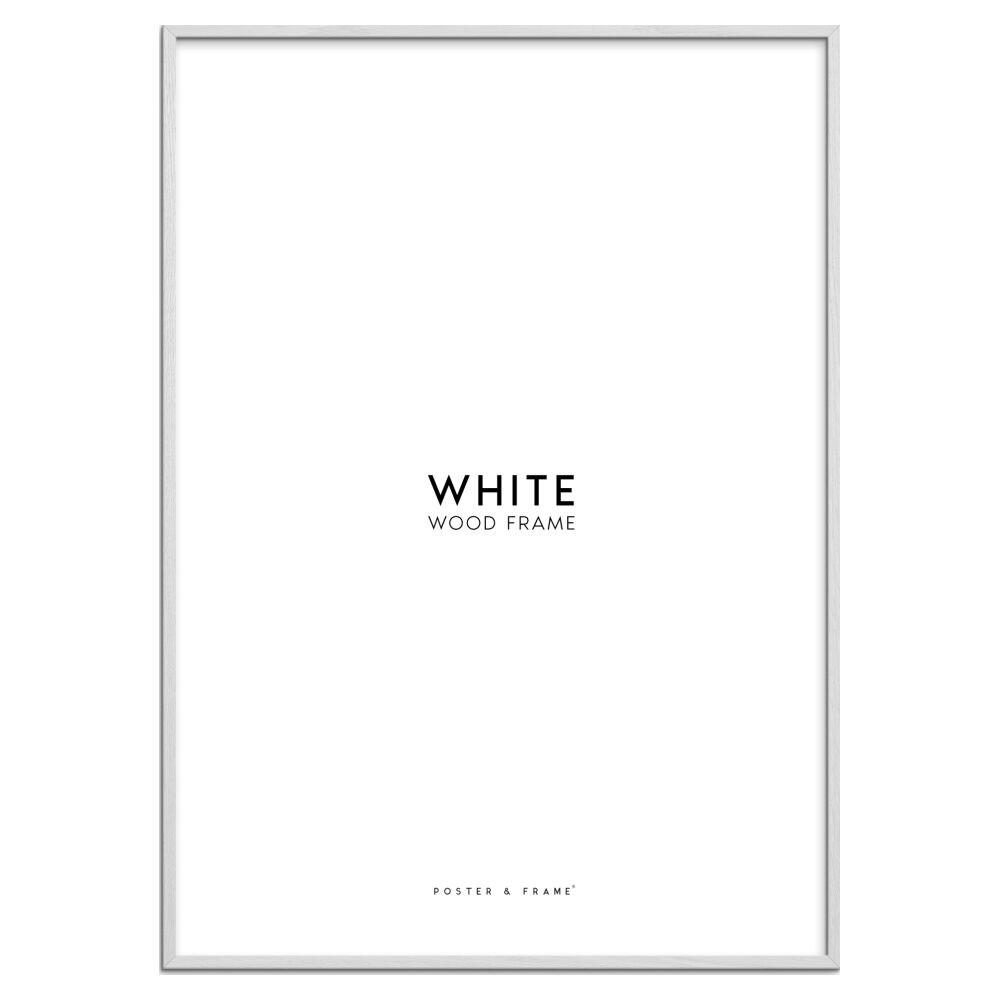RAHMEN Weißes Holz Acryl - Weiß, Holz/Papier (59.4/84.1/2cm) - Poster&Frame