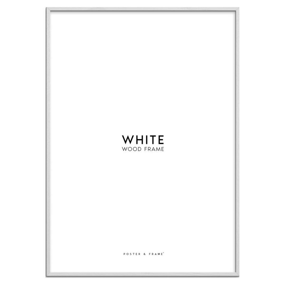 RAHMEN Weißes Holz Acryl - Weiß, Holz/Papier (42/59.4/2cm) - Poster&Frame