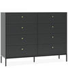KOMMODE TILA, Schwarz - Schwarz, Holzwerkstoff (150/115.5/40cm) - KONSIMO®