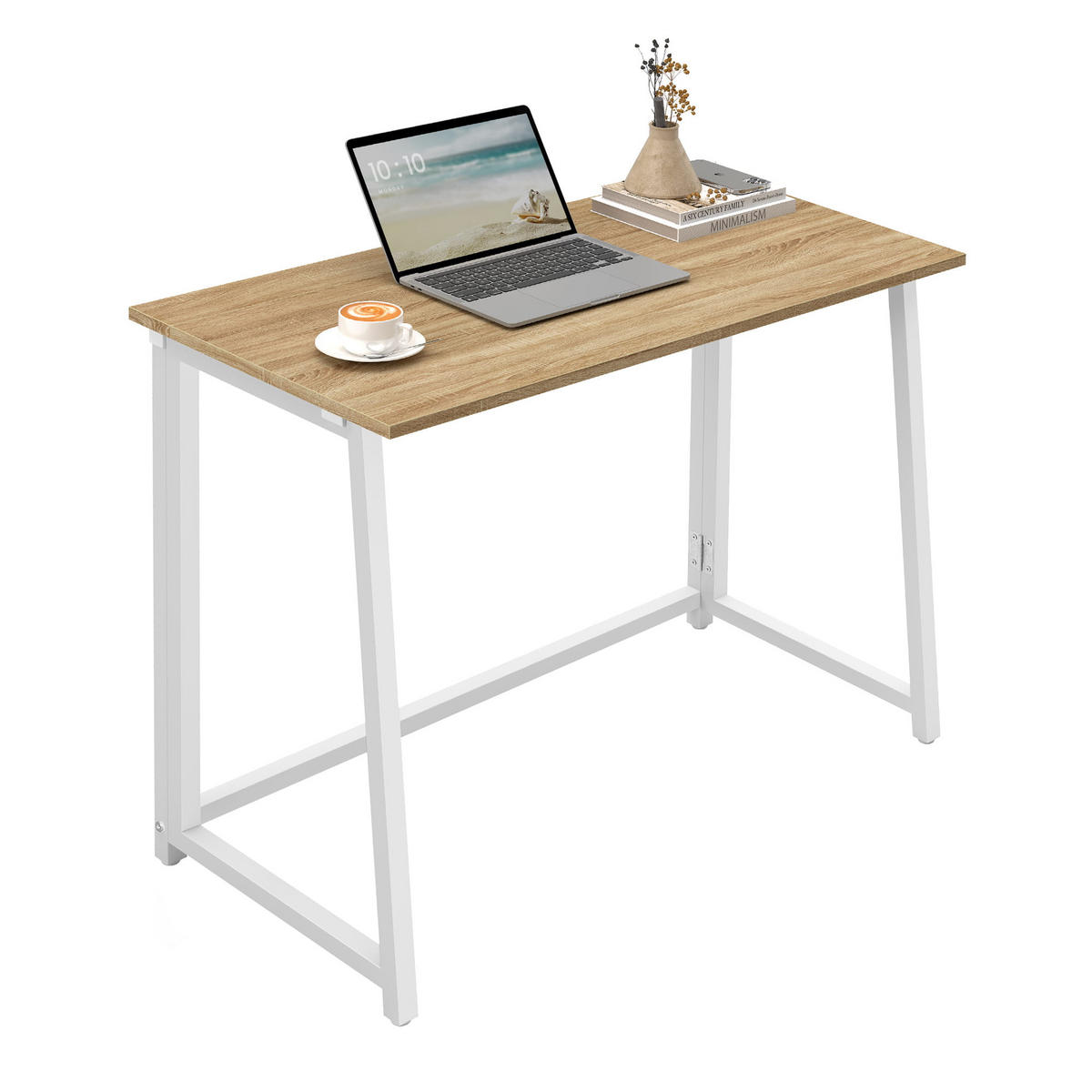 SCHREIBTISCH in sonoma mix weiß - Hellbraun/Weiß, Holzwerkstoff (80/40/75cm) - Home Collective