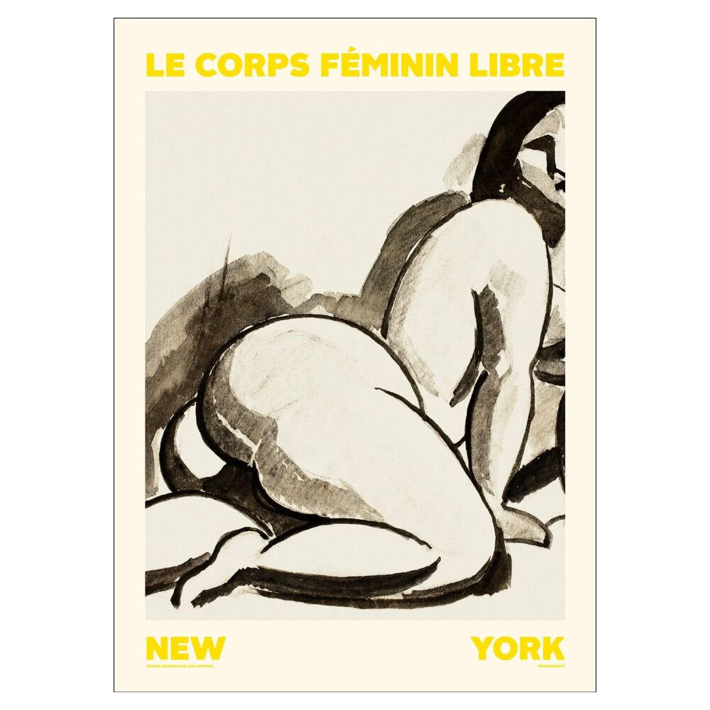 POSTER Arch Atelier - Féminin Libre 01 - Gelb, Papier (30/40/0.1cm) - Poster&Frame