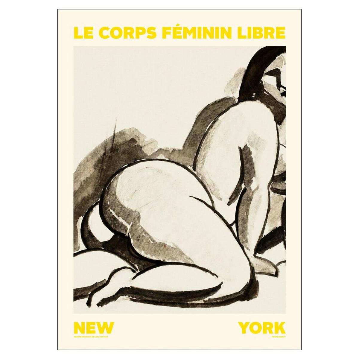 POSTER Arch Atelier - Féminin Libre 01 - Gelb, Papier (70/100/0.1cm) - Poster&Frame