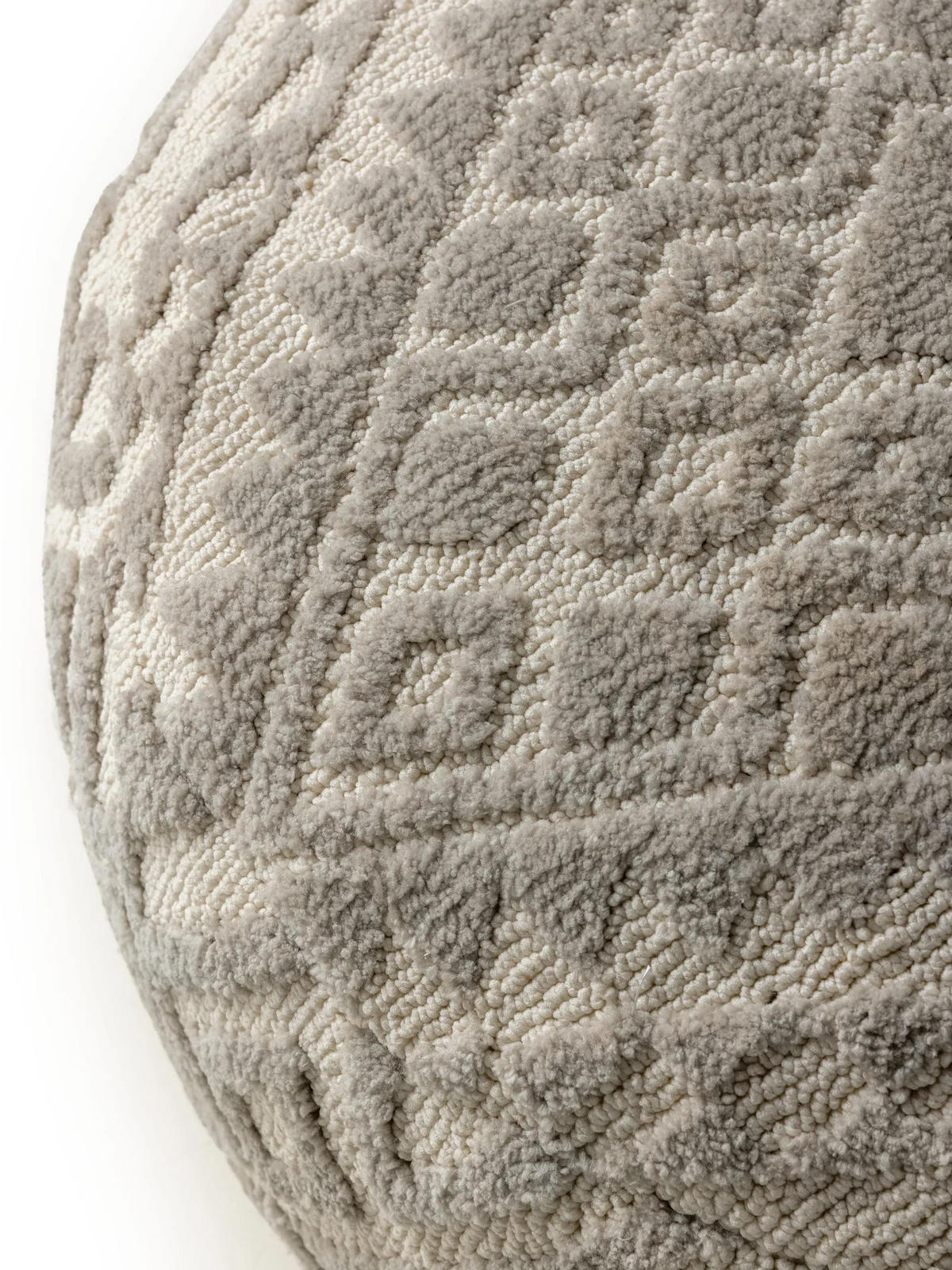 POUF Elias Grau 55x55x30 cm - Grau, Textil (55/30/55cm) - benuta