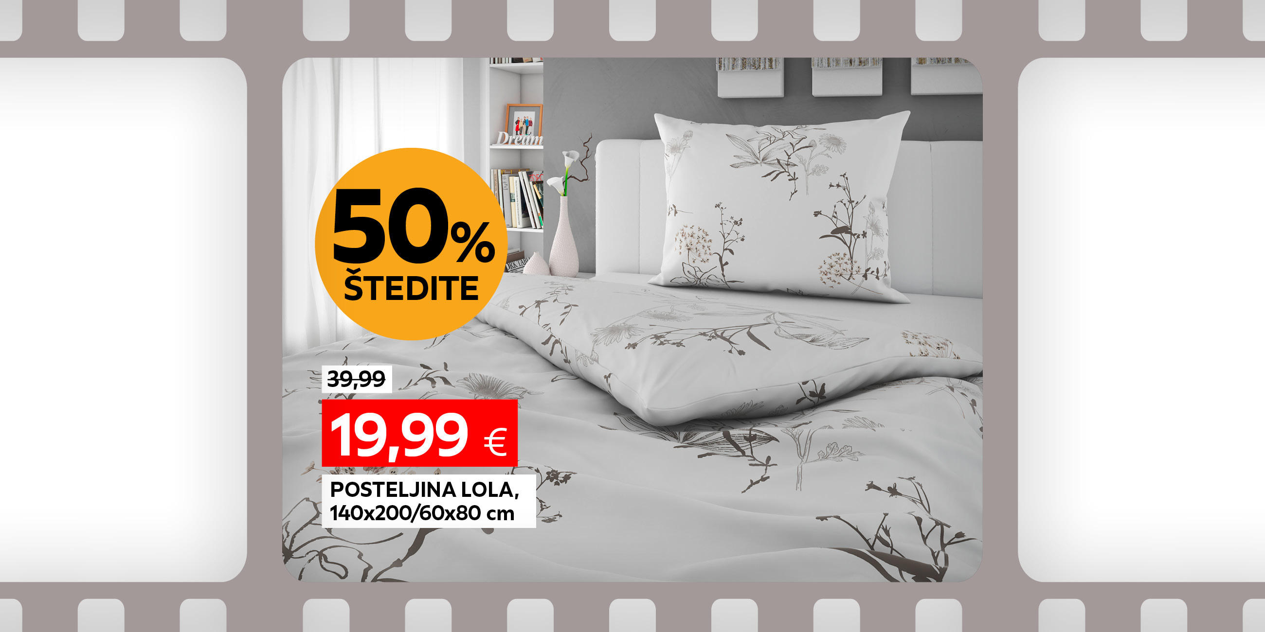 posteljina Lola, 140x200/60x80 cm umjesto 39,99 € nova cijena 19,99 € štedite 50%