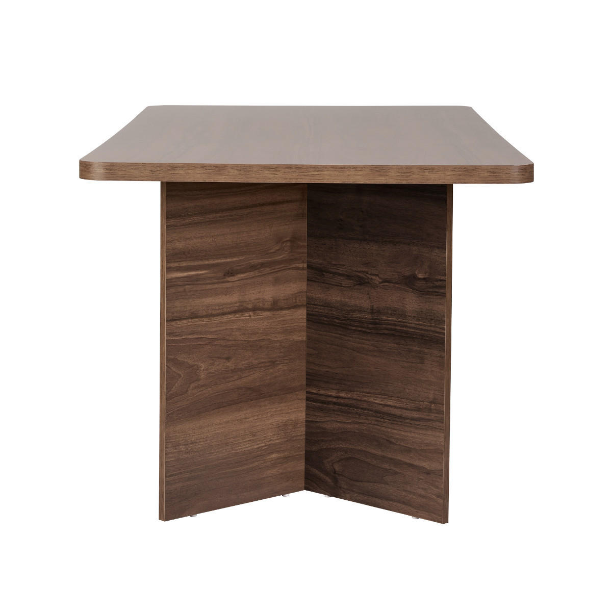 ESSTISCH mit rechteckiger Platte und 2 Beinen 180/90/77 cm - Naturfarben, Holzwerkstoff (180/90/77cm) - Calicosy