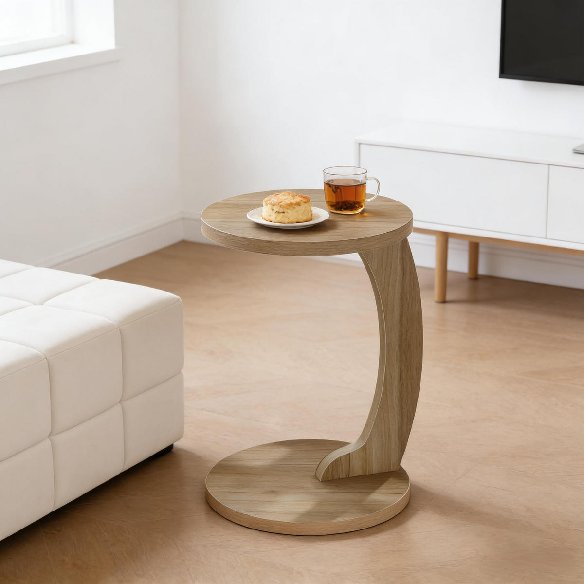 BEISTELLTISCH Eichefarben 38/38/55 cm - Hellbraun, Holzwerkstoff (38/38/55cm) - PANGIVO