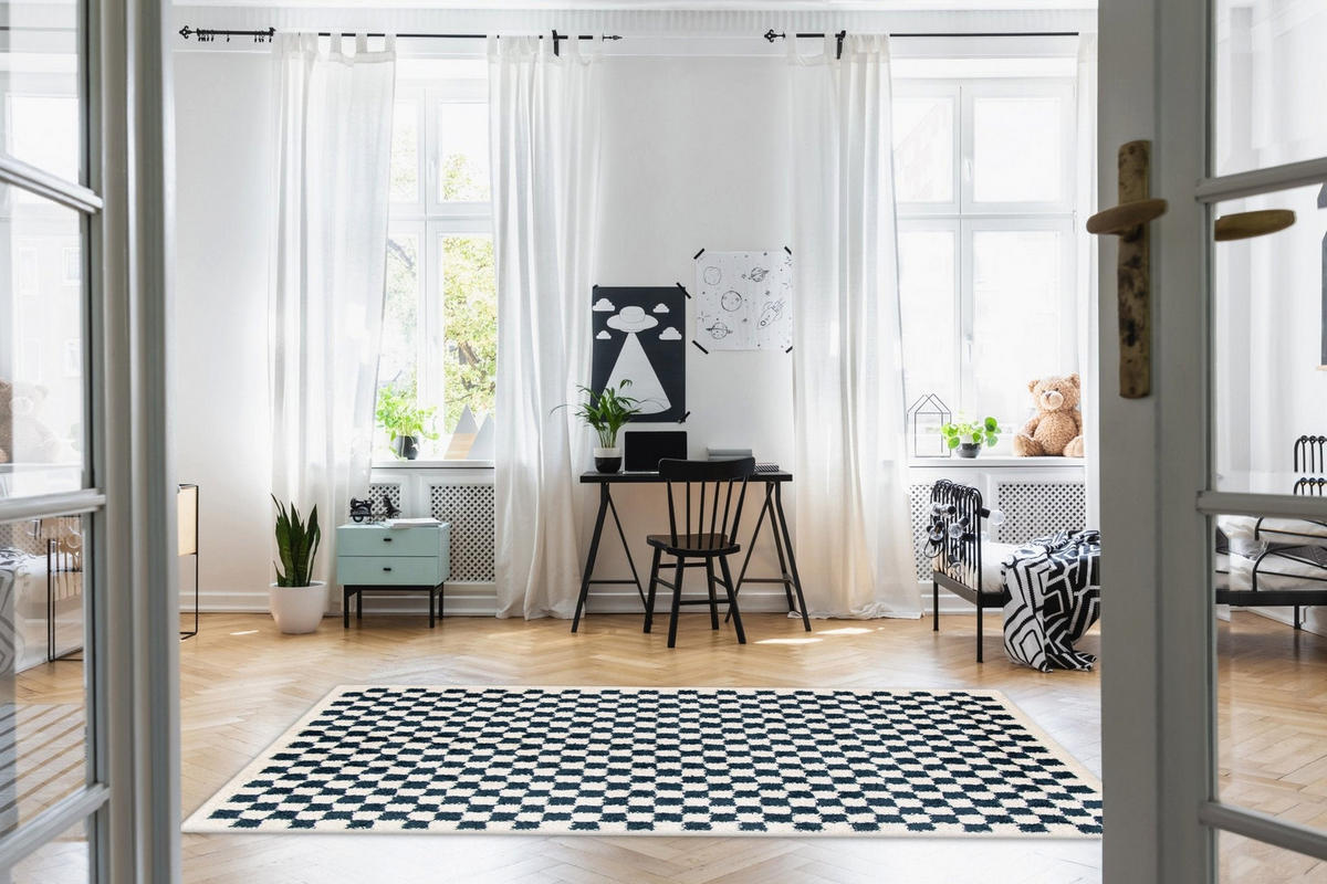 TEPPICH weich komfortabel Hochflor blau - Blau, Textil (160/213cm) - AFK Living