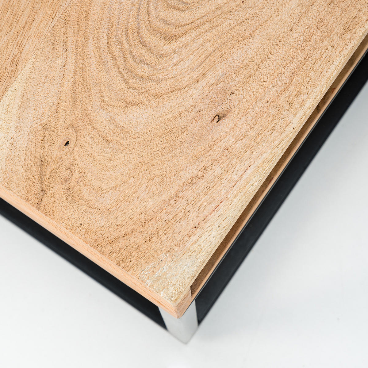 COUCHTISCH - Akazie / Schwarz - Schwarz/Akaziefarben, Holz (80/80/40cm) - home24