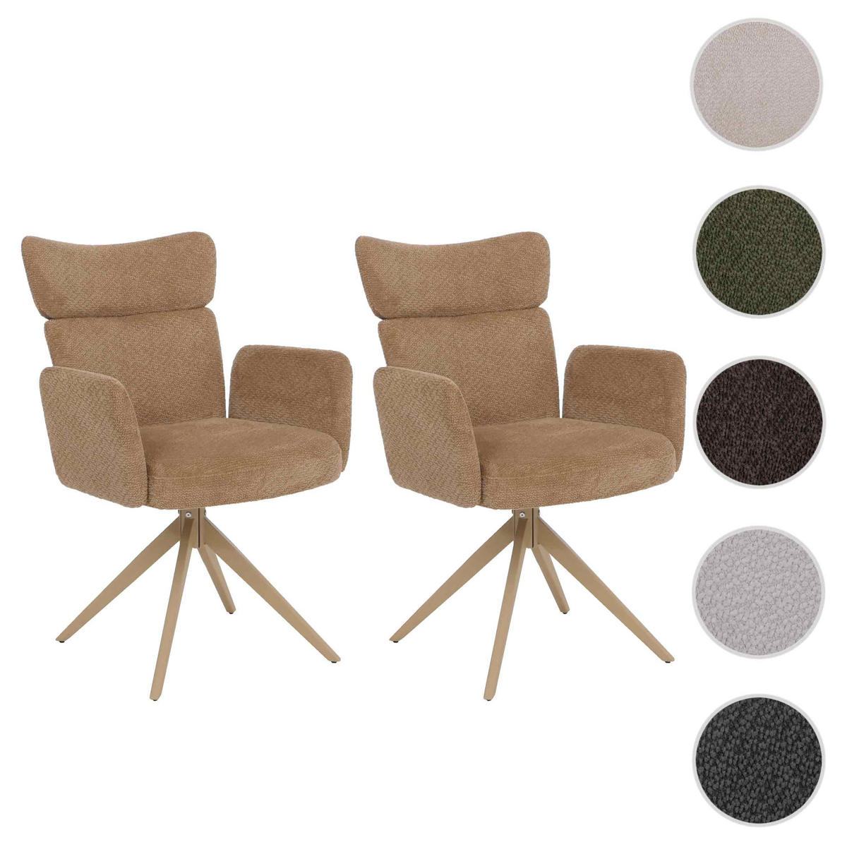 ESSZIMMERSTUHL Hellbraun - Hellbraun, Textil (63/92/58cm) - MCW
