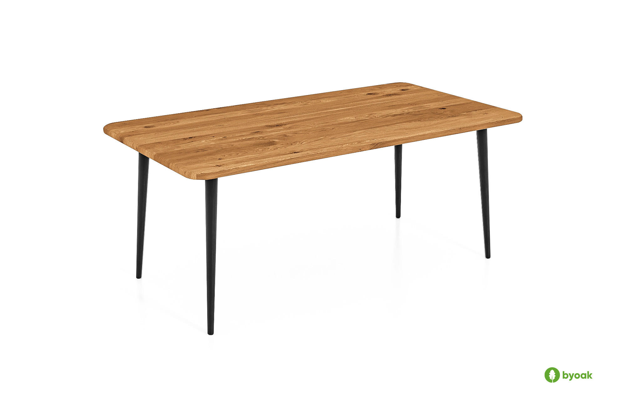 byoak Kaffeetisch Wildeiche 90x48x90 cm