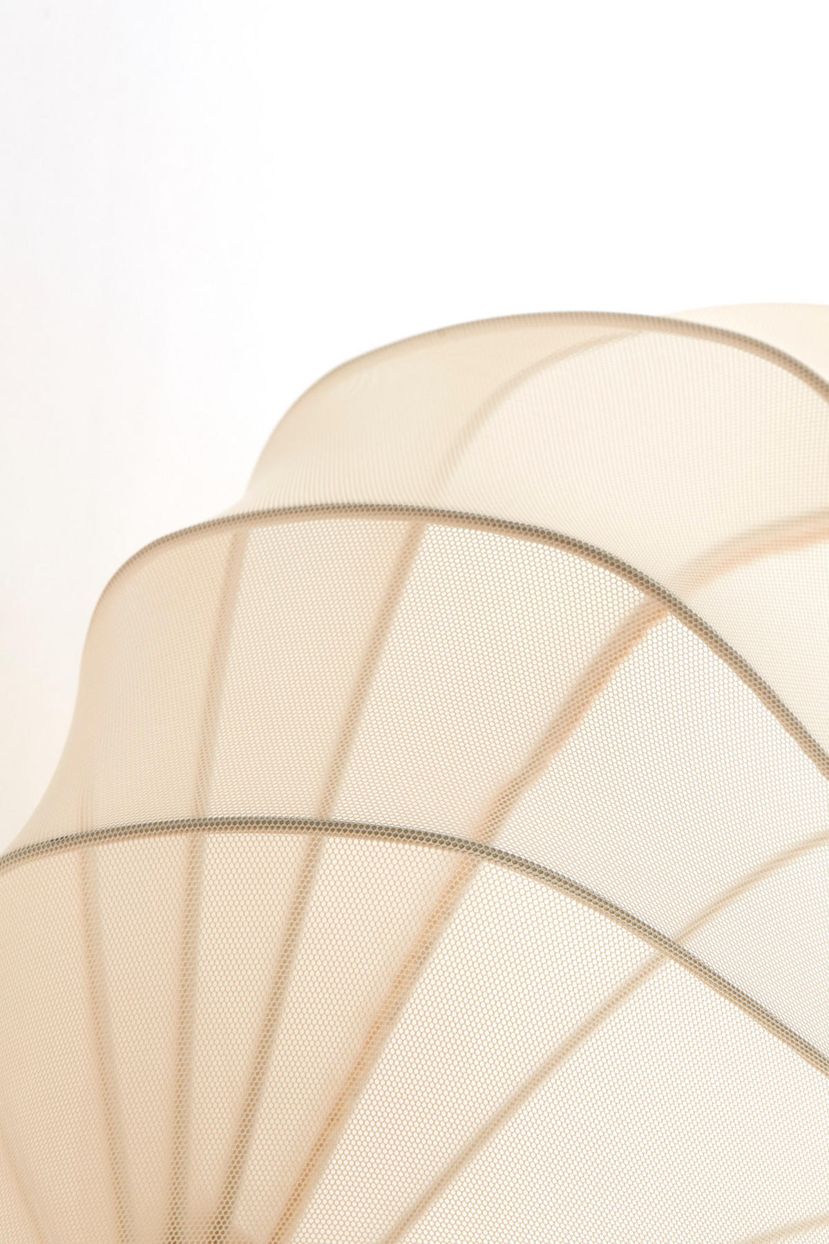 DECKENLEUCHTE Plumalia Braun Ø50/24 cm - Beige, Textil (50/50/24cm) - Light & Living