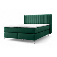 BOXSPRINGBETT Agnus - Grün, Holzwerkstoff/Textil (120/200cm) - Fun Möbel