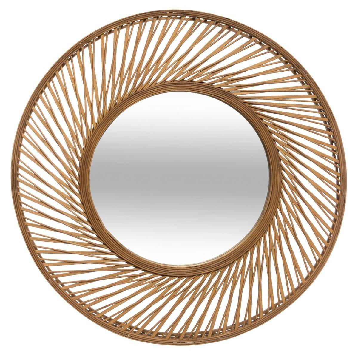 SPIEGEL im Bambusrahmen 72/72/7,4 cm - Braun, Naturmaterialien (72/7.4/72cm) - Atmosphera Createur d´interieur