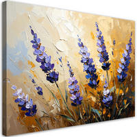 LEINWANDBILD Lavendelblüten 90x60cm - Beige, Textil (90/60cm) - Feeby