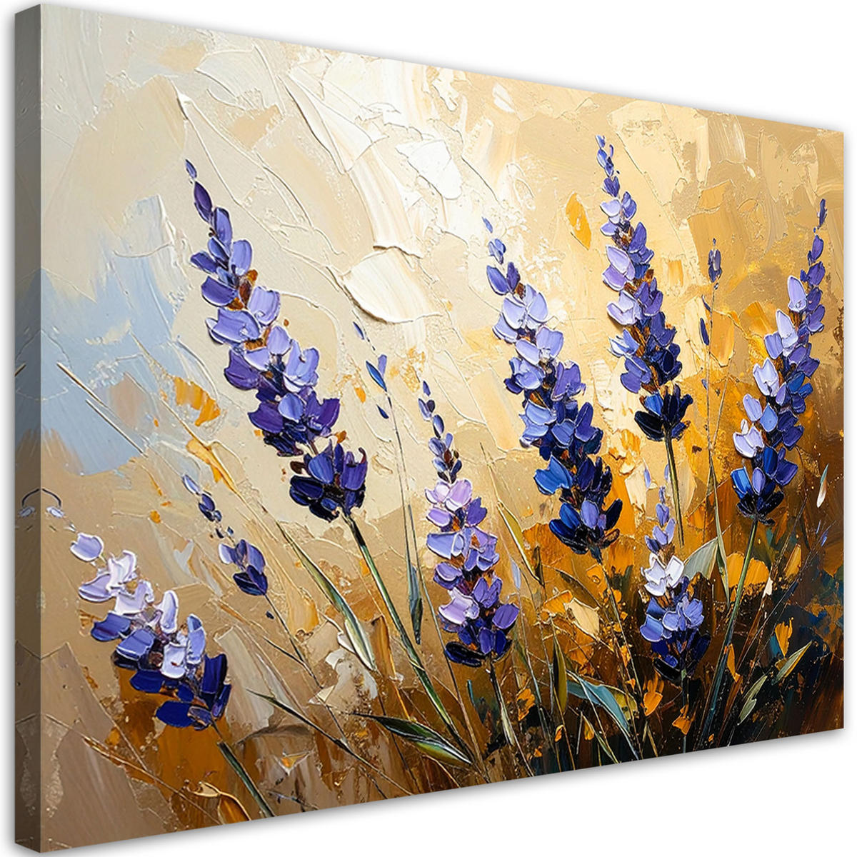 LEINWANDBILD Lavendelblüten 90x60cm - Beige, Textil (90/60cm) - Feeby