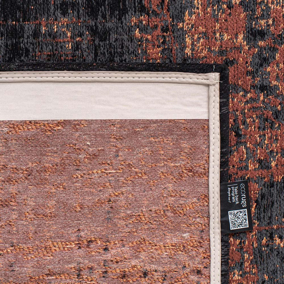 TEPPICH Soho Copper Mad Men Griff 240/340 cm - Schwarz, Textil (240/340cm) - Louis De Poortere