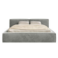 POLSTERBETT Tilves Low Grau 180x200 cm - Schwarz/Grau, Kunststoff/Textil (180/200cm) - Selsey