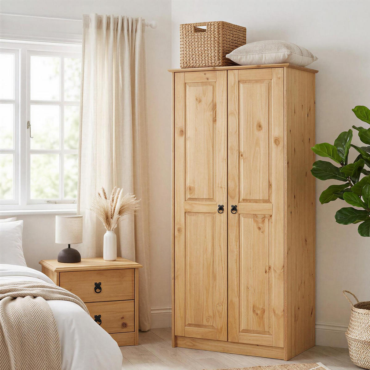 KLEIDERSCHRANK BARRIO natur - Naturfarben, Holz (73/175/50cm) - CARO-Möbel