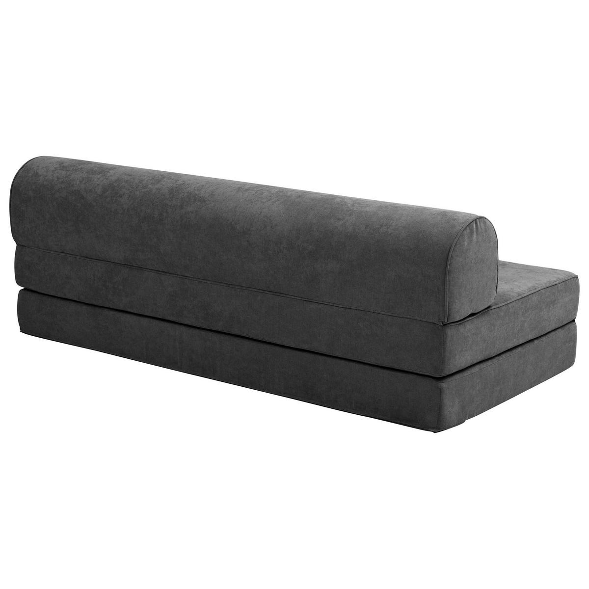 FALTSOFA Katusha Flachgewebe anthrazit - Anthrazit, Kunststoff (80/57/160cm) - 58aufmkessel