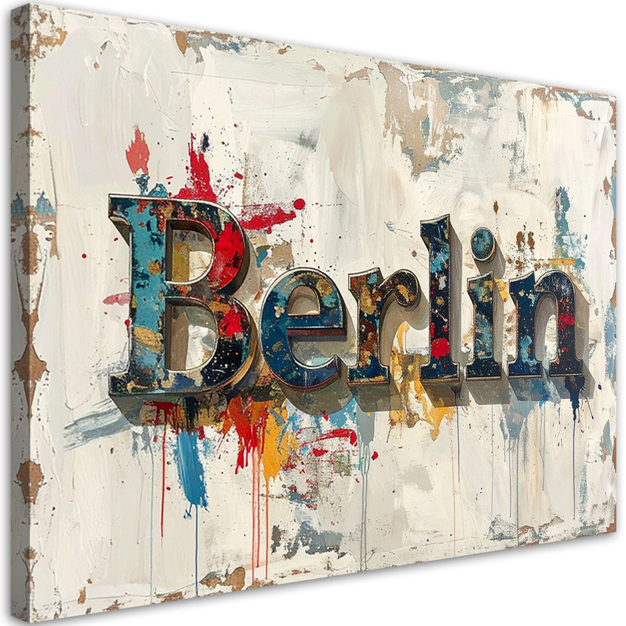 Feeby Leinwandbild Beige 60x40 cm