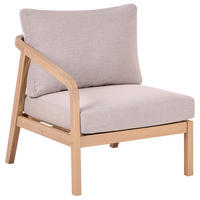 1-SITZER Garten-Eckmodul rechtsseitig Akazienholz Hellbraun Rivello - Hellbraun/Beige, Holz (68/84/80cm) - Beliani